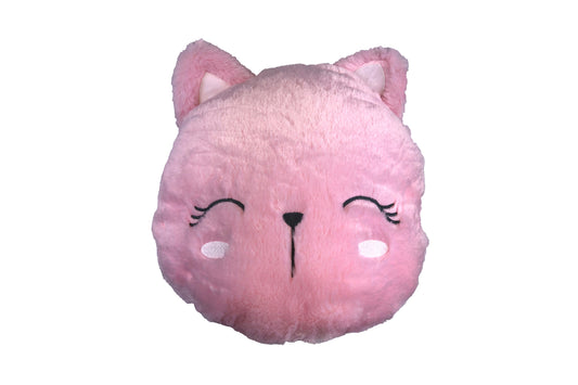 Plyšová poduška - Růžová kočka